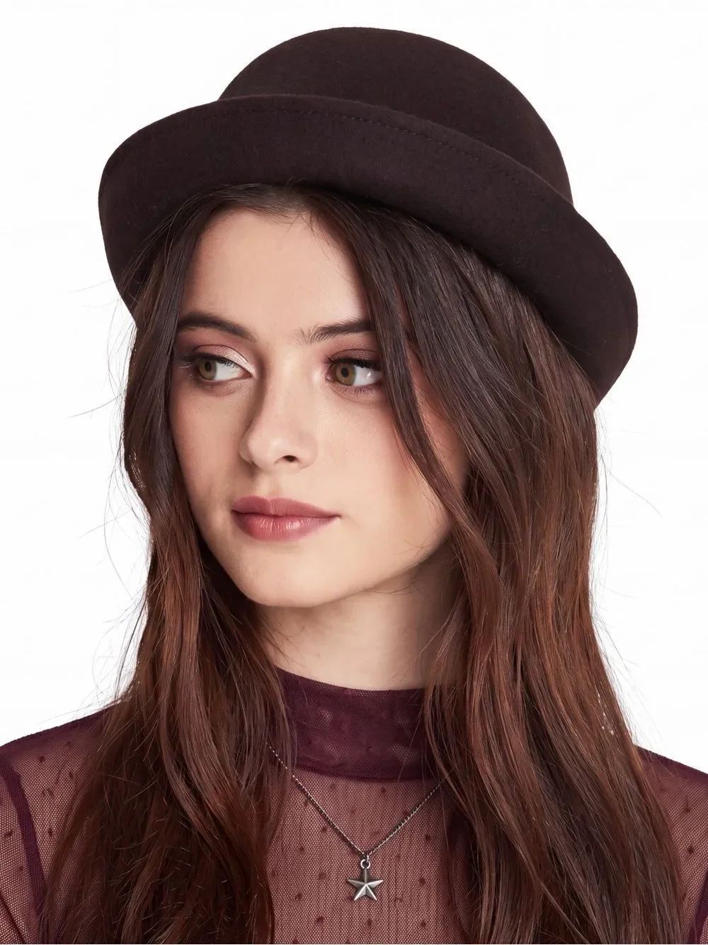 Dark Brown Bowler Hat OS NWT